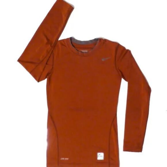 NIKI PRO Compression DRI-FIT Boy's Long Sleeve Size L (14/16) Copper Colored - Picture 1 of 7